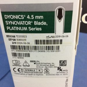 Dyonics 4.5 mm Synovator Blade, Platinum Series ( 6 Blades in Box ) Ref 72203523